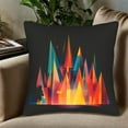 thumbnail image 5 of Set of 2 18x18in Throw Pillow Covers with Colorful Triangular Geometric Design - Modern Art for Couch Bed or Car Decor, 5 of 8