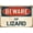COLOR 426, variant on Beware Of Lizard 8” x 12” Vintage Aluminum Retro Metal Sign VS256
