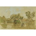 thumbnail image 2 of Joseph Selleny 14x11 Gold Ornate Wood Frame and Double Matted Museum Art Print Titled - Landscape on the Island of Puinipet (Ponape), Caroline Islands (1858), 2 of 4