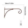 thumbnail image 3 of Heavy Duty Metal Wall Mount Hanging Vegetation Bracket Black Decorative Scroll Hook For Flower Baskets Lanterns Bird Feeders, 3 of 6