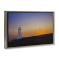 thumbnail image 3 of Stupell Industries Lighthouse Sunrise Simplicity Brown Framed Floater Canvas Wall Art design by Peter Dulis, 21 x 31, 3 of 9