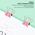 thumbnail image 3 of Clips para carpetas de metal color rosa fuerte fuerza de sujeción clips para carpetas de papel protección contra la oxidación hermoso en forma de corazón para ANGGREK Otros, 3 of 8