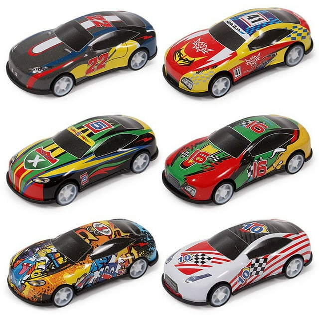 Niños Al Azar Mini Pull Back Car Metal Pull Back Vehículos Modelo Regalos De Cumpleaños Favores De Fiesta 6 Uds. Moyic FN004938-00