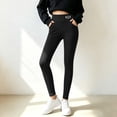 thumbnail image 6 of SBYOJLPB Women's Yoga Pants High-waisted Solid Color Casual Comfortable leggings with Pockets, 6 of 6