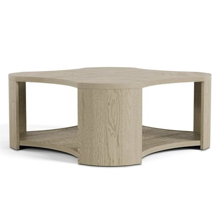Furniture of America Kurick Wood 1-Shelf Coffee Table with Casters in Oak