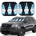 thumbnail image 2 of Picia Christmas Gnome Snowflake 2 Piece Car Windshield Sun Shade Foldable | Foldable Sun Shield for Front Window Blocks UV Rays and Keeps Your Vehicle Cool-Medium, 2 of 7