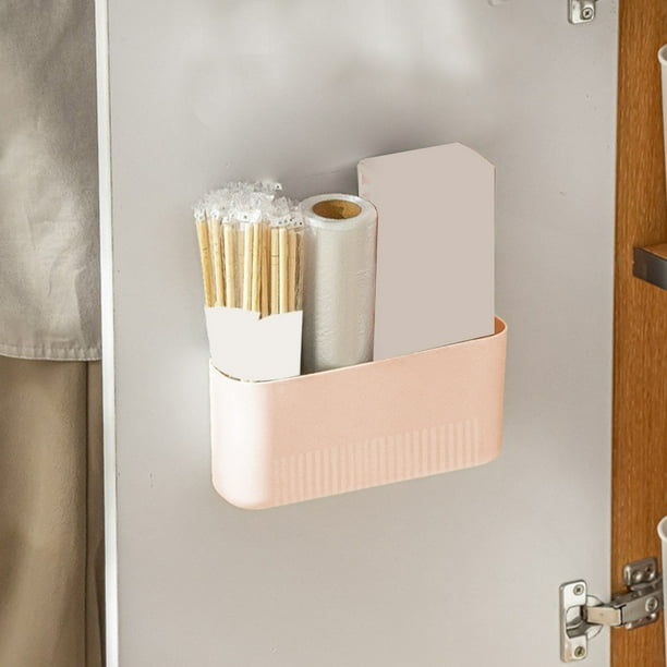 Caja de almacenamiento magnética para frigorífico - Organizador de pared sin taladro con imán potente para cocina, baño y oficina