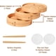 thumbnail image 2 of Bamboo Steamer Basket 10 Inch - Handmade 2 Tier Dumpling Steamer with Lid for Asian Cooking Dim Sum, Vegetables, Rice, Fish - 50 Bamboo Steamer Liners, 2 of 4
