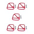 thumbnail image 2 of ZheElen Alloy Brake Cable Housing Line Shield Fender Disc for red 6x5x0.2cm 5Set, 2 of 6