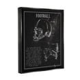 thumbnail image 3 of Stupell Industries Football Helmet Sports Chart Retro Figure Jet Black Framed Floating Canvas Wall Art, 24x30, by Daphne Polselli, 3 of 8