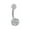 white, variant on 1pc Belly Button Rings Dangle Crystal Rhinestone Navel Bar Barbell Body Piercing-black