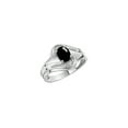 thumbnail image 6 of RYLOS Rings for Women Silver Swirl Ring with 7X5MM Oval Gemstone &  Diamond Ring Cabochon Onyx Jewelry Size 7, 6 of 7