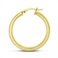 thumbnail image 4 of SuperJeweler 30x3MM Classic Hoop Earrings in 14 Karat Yellow Gold Over Sterling Silver for Women, 4 of 6
