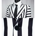 thumbnail image 3 of Women's Beetle Costume Suit Halloween Black and White Stripe Jacket Corset Skirt Set, SIZE L, 3 of 6
