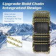 thumbnail image 6 of Slsy 10 Pack Snow Chains Adjustable Tire Chains for Tire Width 215-285 mm SUV Truck Pickup, Quick Fit Easy Installation Tire Chains, Thickened Car Anti Skid Tire Chains, 6 of 8