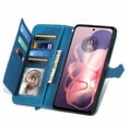 thumbnail image 3 of Dteck for Samsung Galaxy S25 Edge Case Wallet with Card Holder Slots & Zipper Pocket, Embossed PU Leather Flip Cover with Wrist Strap for Galaxy S25 edge 2025,Blue, 3 of 6