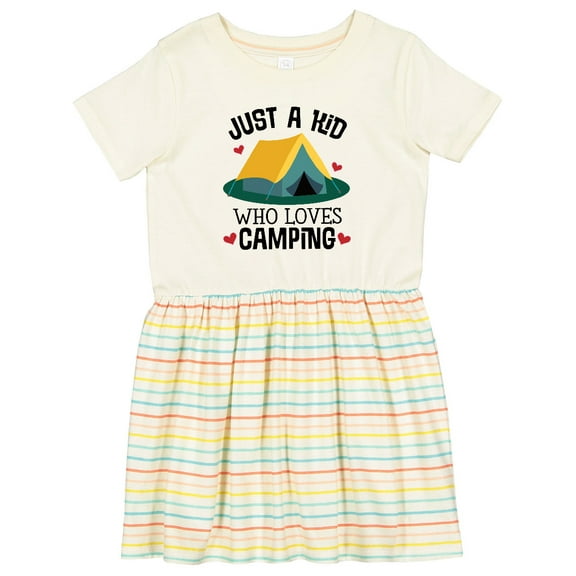 Inktastic Camping Cute Summer Camp Girls Toddler Dress