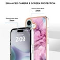 thumbnail image 4 of Case for Samsung A56 case,Hard IMD Marble Pattern Fashion Design Case for Girls,Enhanced Camera and Screen Protection Cover, 4 of 6