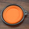 thumbnail image 3 of Cuenco para Mascotas Cuenco Plegable Portátil Gato Y Perro Hebilla De Anillo De Silicona 1 Pieza Naranja Baoji En Vedette, 3 of 5