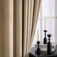 thumbnail image 4 of Thermal Insulated Velvet Curtains, Room Darkening and Noise Reducing Drapes for Living Room and Bedroom, Grommet Top Window Treatments(Khaki), 4 of 6