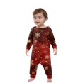 thumbnail image 2 of Onlypjs Family Christmas Pajamas Matching Sets for Men, Women and Couples – Red & Gold Firework Print Tops with Red Plaid Pants, 2 of 5
