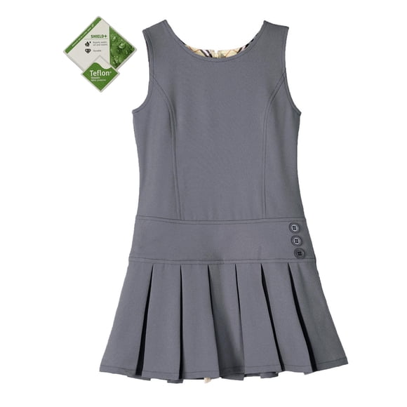 Bienzoe Chandail d'Uniforme Scolaire Extensible Plissé Durable pour Fille Gris 6