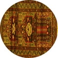 thumbnail image 1 of Ahgly Company Machine Washable Indoor Round Persian Yellow Traditional Area Rugs, 7' Round, 1 of 4