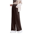 thumbnail image 2 of Women's Maternity Pants Trousers Over Bump Long Pants with Pockets Pregnancy Sweatpants Brown L, 2 of 5