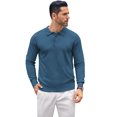 thumbnail image 4 of COOFANDY Men's Polo Shirt Slim Fit Long Sleeve Button Down Collar Soft Touch Knit Fabric, 4 of 17
