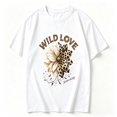 thumbnail image 2 of Womens Graphic Tees Short Sleeve T Shirts | Loose Casual Tops for Teen Girls, Vintage Leopard Daisy Wild Love Floral Graphic T-shirts, 2 of 5