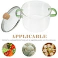 thumbnail image 5 of IDEANATEGRATE 1Pack Transparent Stew Pot With Wood Lid For Kitchen Cooking 6.7x5.9x5.9in, 5 of 8