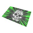 thumbnail image 3 of CADecor skull and green Non-Slip Bath Rug Bath Mat Rug Doormat 30x18 inches, 3 of 3