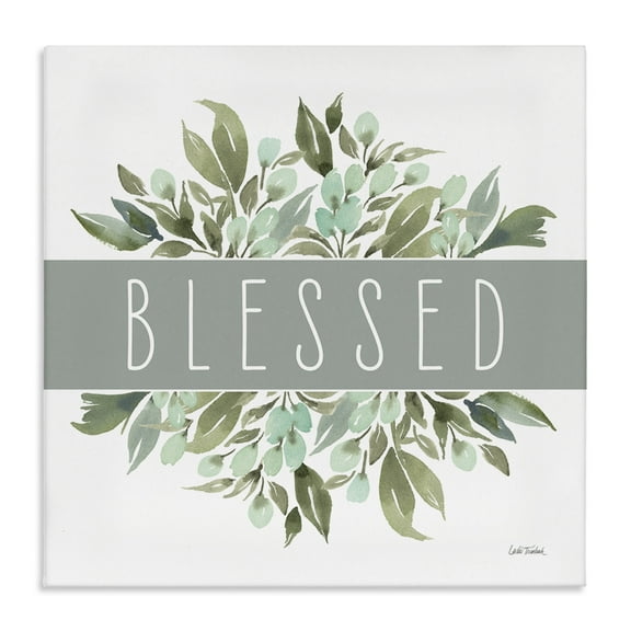 Stupell Industries Blessed Cottage Florals Plants & Flowers Painting Wrapped Canvas Art Print Wall Art, 17 x 17