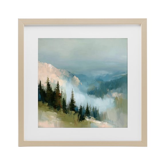 Stupell Industries Mountain Forest Impression Birch Framed Print Under Glass, design by Kim Curinga