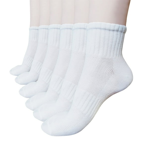 6 Pairs Women's Running Ankle Socks Athletic Sport Socks Cushioned
