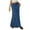 B-Blue, variant on Women's Drawstring High Elastic Waist Long Skirt A Line Solid Slim Fitted Casual Long Skirts A-Olive Green