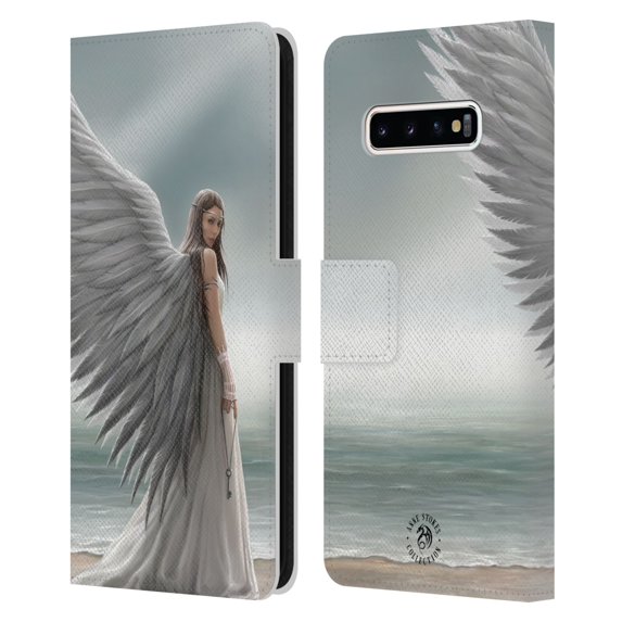 Head Case Designs Officially Licensed Anne Stokes Angels Spirit Guide Leather Book Wallet Case Cover Compatible with Samsung Galaxy S10+ / S10 Plus