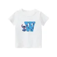 thumbnail image 3 of Nueva camiseta de algodón con letras ABCD de Stitch para niños, camisetas con combinación de nombres para niñas y niños, camisetas de dibujos animados Kawaii, ropa informal para niños, 3 of 5