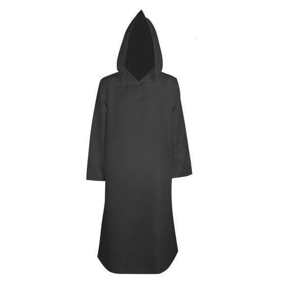 Hvyesh Unisex Medieval Hooded Robe Halloween Cosplay Costume Renaissance Long Hooded Cloak Gothic Holiday Long Dress Pullover Robe
