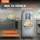 thumbnail image 2 of VEVOR Máquina para hacer helados comerciales, rendimiento de 18 l/h, máquina para hacer helados duros de un solo sabor de 1780 W con ruedas, cilindro de acero inoxidable de 6 l, 2 of 9
