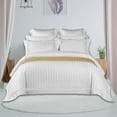 thumbnail image 2 of 400TC Cotton Sateen Triple Edge Embroidery Stripe Duvet Cover Set, 2 of 4