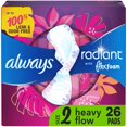 thumbnail image 1 of Always Radiant with FlexFoam Pads, Size 2, Heavy, with Wings, Light Clean Scent, 1 of 17