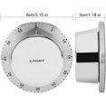 thumbnail image 2 of Temporizador mecánico de cocina de 60 minutos con alarma de sonido magnético, temporizador de acero inoxidable y ABS, temporizador de cocina para cocina (plata) Sailing Electrónica, 2 of 5