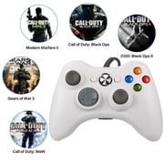 Luxmo Wired Game USB Controller Gamepad Joystick for Xbox 360 &PC(White)