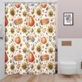 thumbnail image 3 of 84x72 Inch Fall Thanksgiving Farm Shower Curtain Pumpkin Watercolor Floral Farmhouse Bath Curtain Autumn Harvest Long Fabric Shower Curtains for Kids Bathroom Decor Waterproof with Hooks, 3 of 6