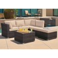 thumbnail image 2 of Suncrown Outdoor 4-Piece Contemporary Patio Rattan Sectional Set, 2 of 5