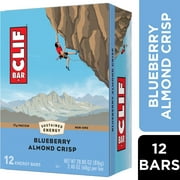 CLIF BAR - Blueberry Almond Crisp - Made with Organic Oats - 11g Protein - Non-GMO - Plant Based - Energy Bars - 2.4 oz. (12 Pack)