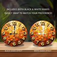 thumbnail image 2 of Mosaic Tile Clock Wall Decor Autumn Colors 10-Inch Silent Wooden Wall Clock, Battery Operated (AA Batteries Not Included), Artistic Home Decor, 2 of 7