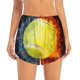 thumbnail image 2 of Balery Tennis Ball In Fire And Water Pantalones cortos deportivos para mujer con forro y dos bolsillos, elásticos, para entrenamiento, gimnasio, yoga-X-Large, 2 of 7
