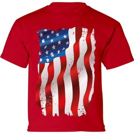 

Girls Boys USA Shirt - American Flag 4th of July - Patriotic Graphic Tees for Toddlers Age 2 3 4 5 16